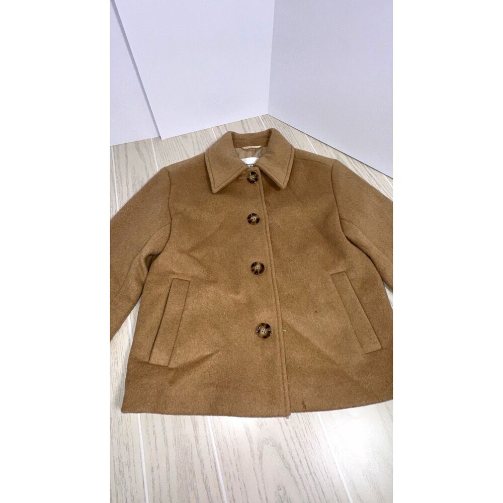 Abercrombie & Fitch Women's Brown Wool Blend Button Lined Jacket w/ Pockets XS